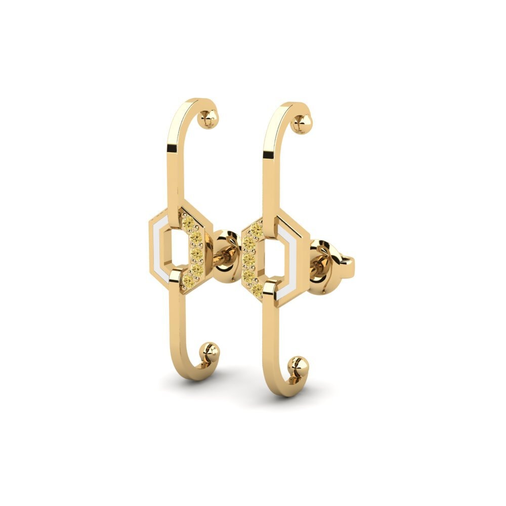 Yellow Diamond Women's Earring Ficoide