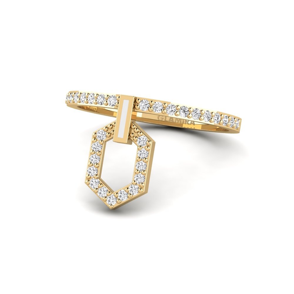 White sapphire Stackable Ring Fraxinun