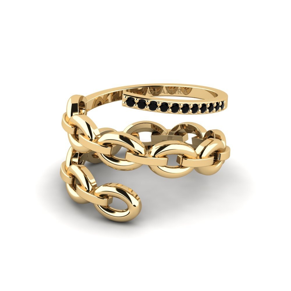 Zafiro negro Anillo Hilimi