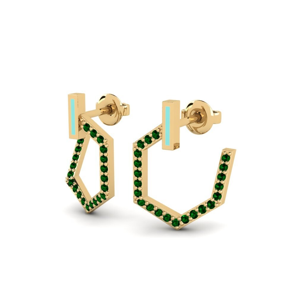 Circonita Verde Pendiente de mujer Idaevs