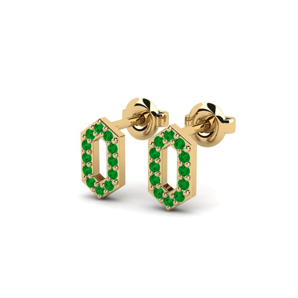 Émeraude Boucle d'oreille femme Limette