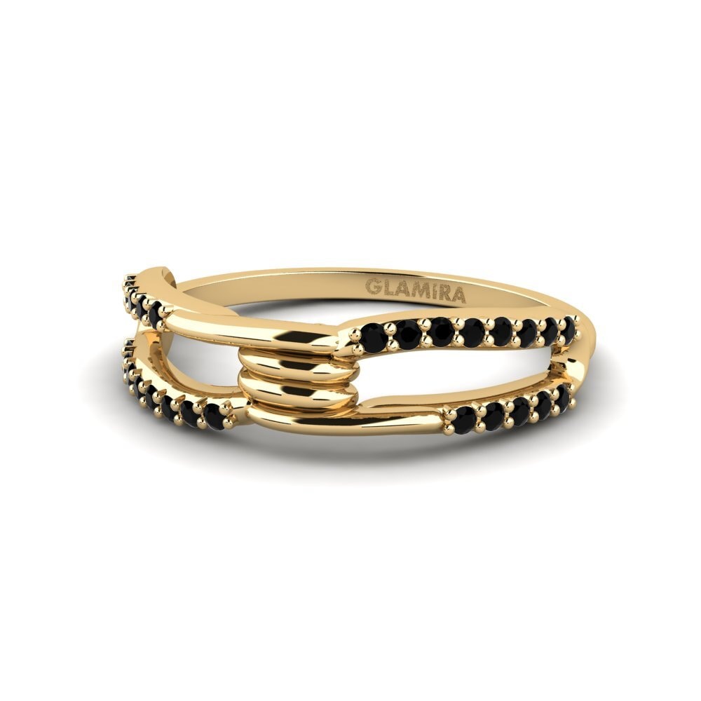 Zafiro negro Anillo Moiety