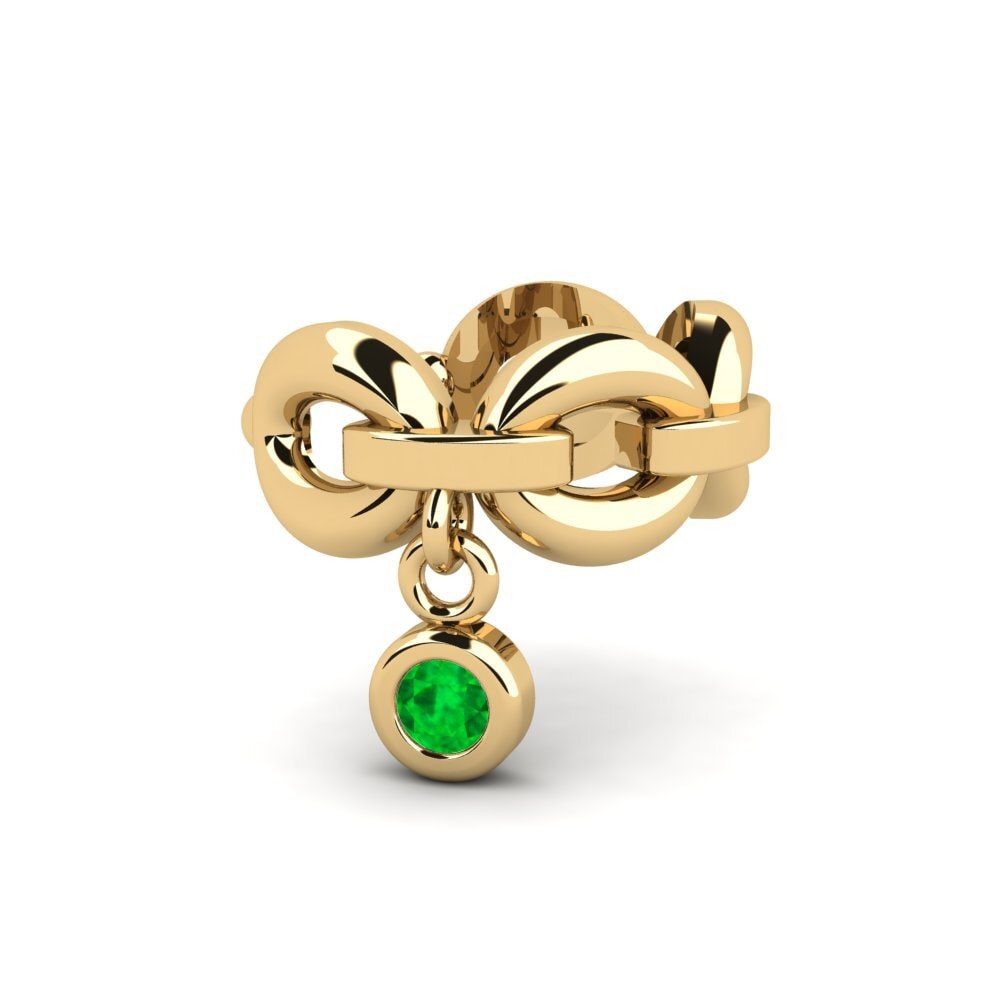 Émeraude Boucle d'oreille femme Mugulnage
