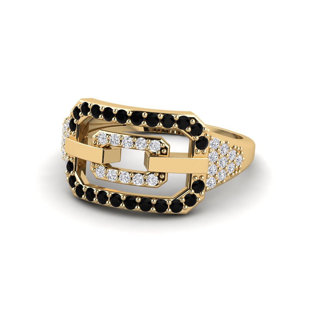 Zafiro negro Anillo Mujijat