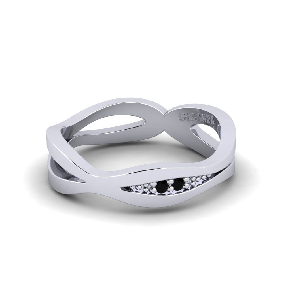 Zafiro negro Anillo meñique Munita