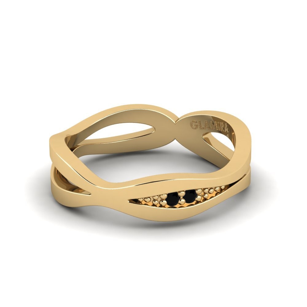 Black Diamond Pinky Ring Munita