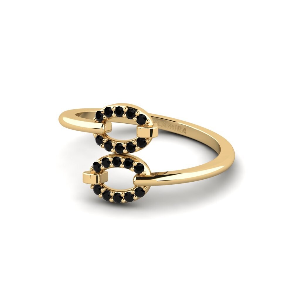 Zafiro negro Anillo apilable Muskana