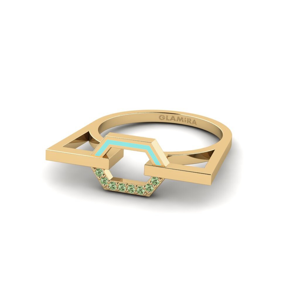 Grüner Diamant Ring Myristica