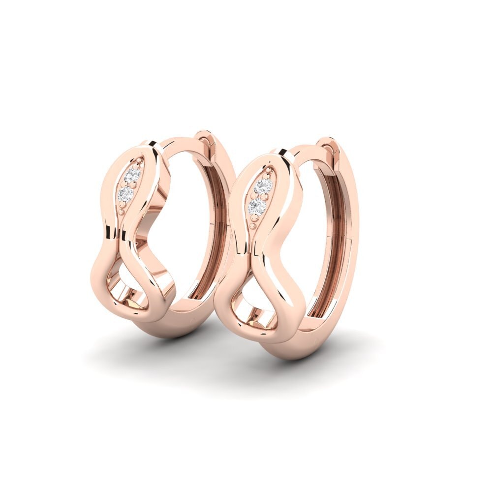 9ct Rose Gold Women's Earring Selcinia
