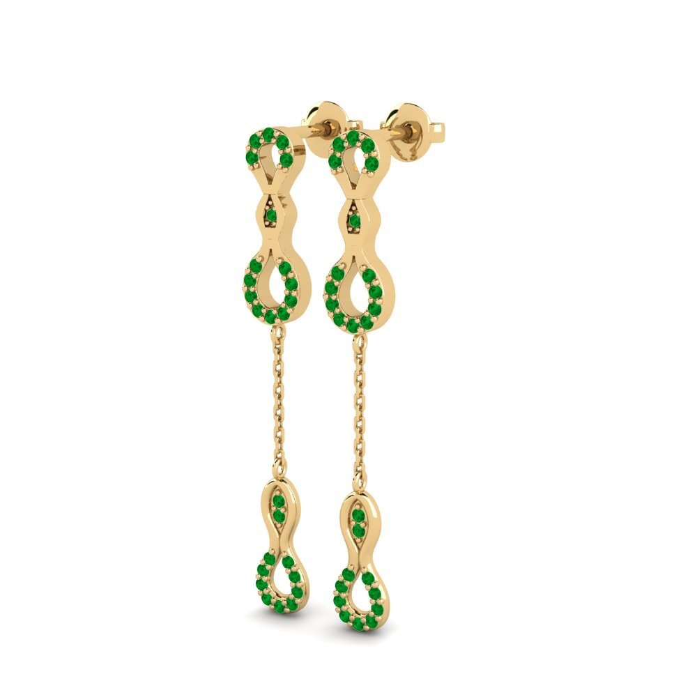 Émeraude Boucle d'oreille femme Slbgan