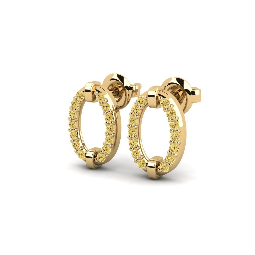 Diamante Amarillo Pendiente de mujer Tbissem - B