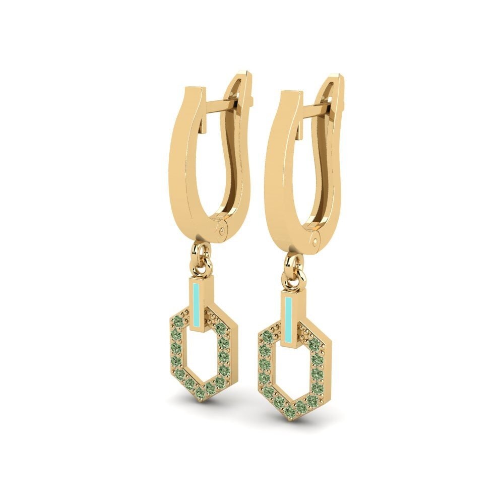 Diamante Verde Pendiente de mujer Alamos