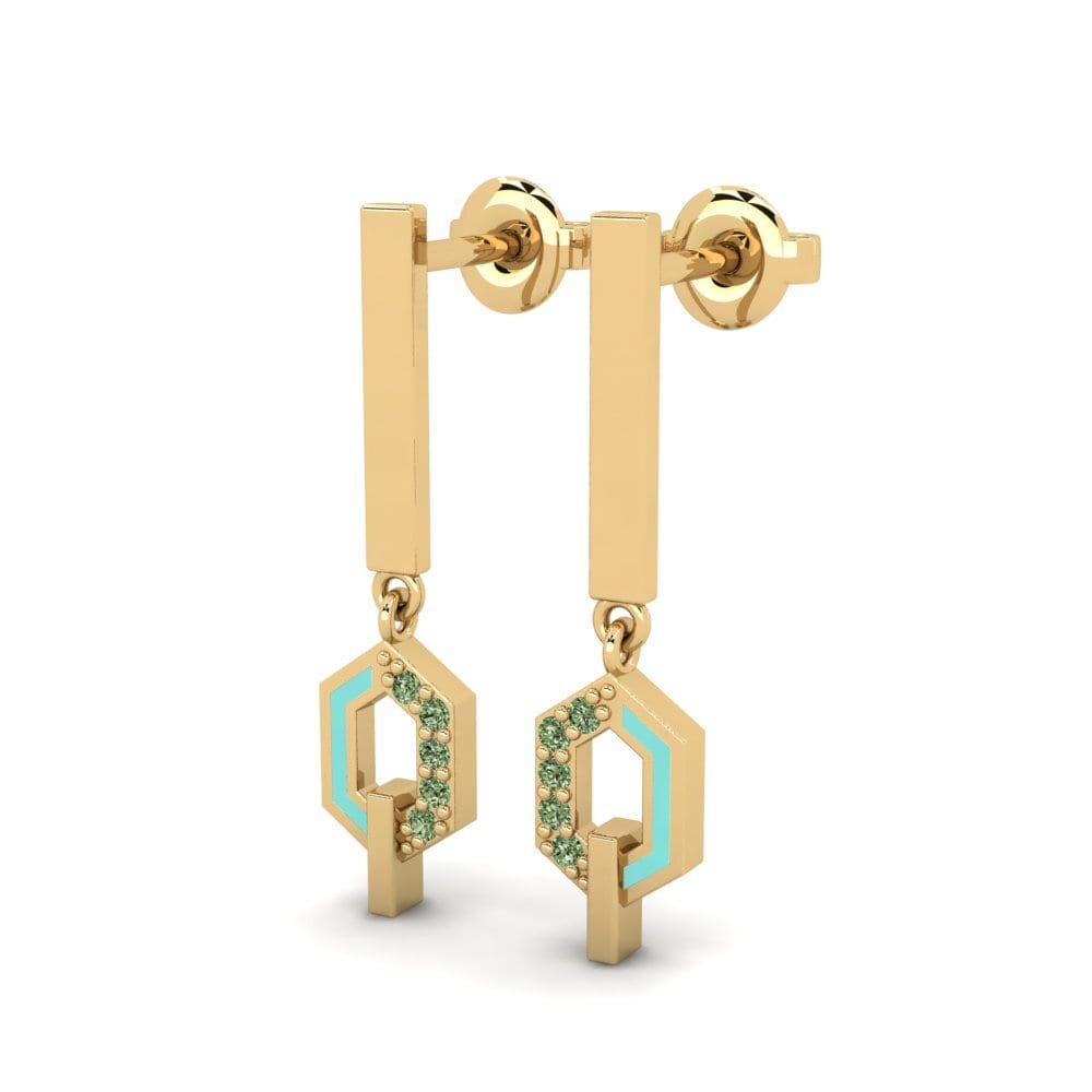 Diamante Verde Pendiente de mujer Bagapo