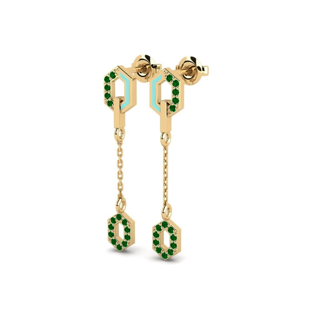 Circonita Verde Pendiente de mujer Gypsophila