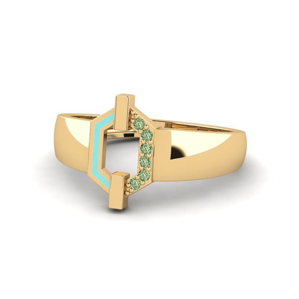 Grüner Diamant Ring Herniaria