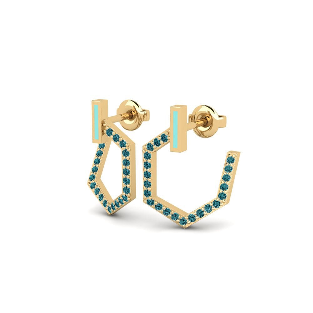 Diamante Azul Pendiente de mujer Idaeus