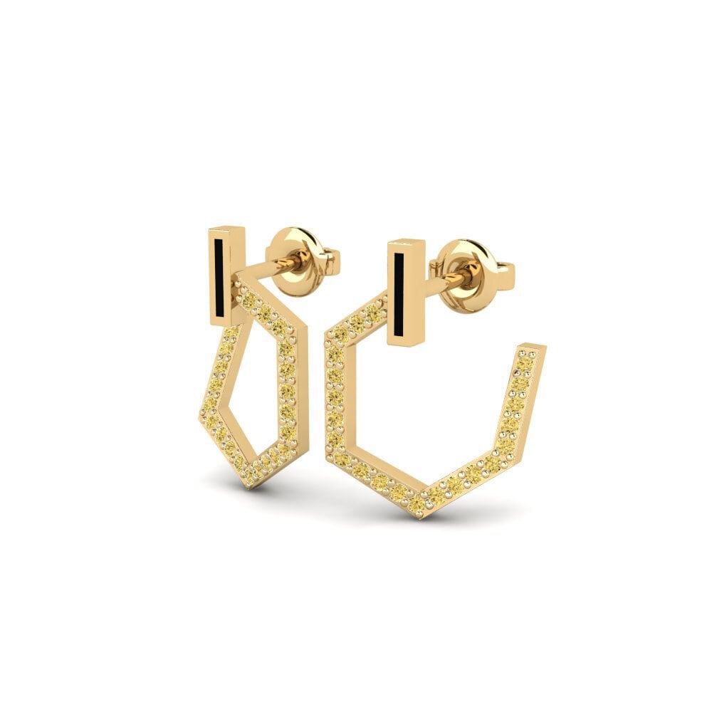 Diamante Amarillo Pendiente de mujer Idaeus