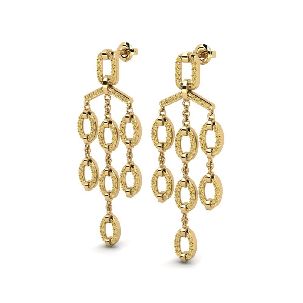 Diamante Amarillo Pendiente de mujer Irribarre