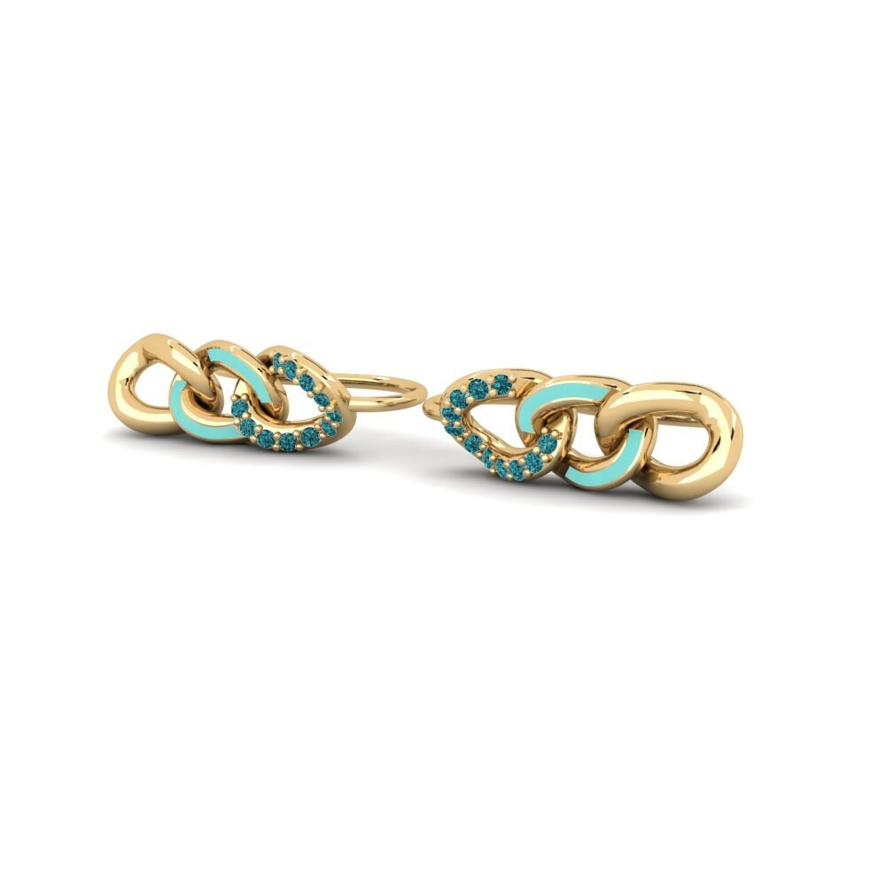 Diamante Azul Pendiente de mujer Koronga