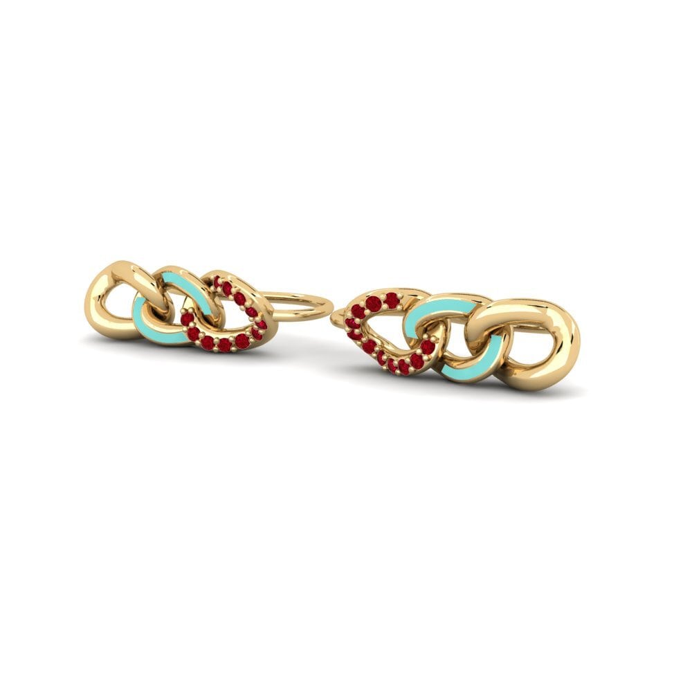 Red Zirconia Women's Earring Koronga