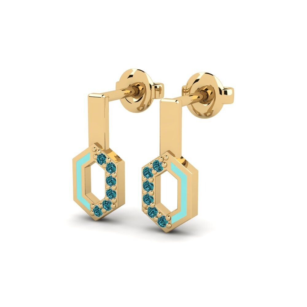 Diamante Azul Pendiente de mujer Lamium