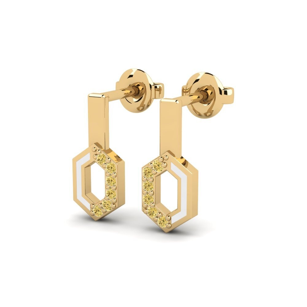 Diamante Amarillo Pendiente de mujer Lamium