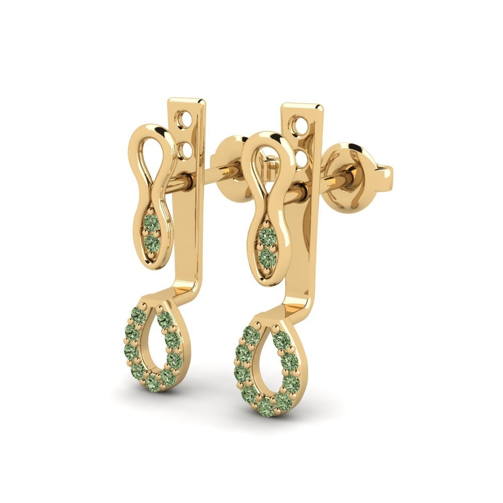 Diamante Verde Pendiente de mujer Nilyti