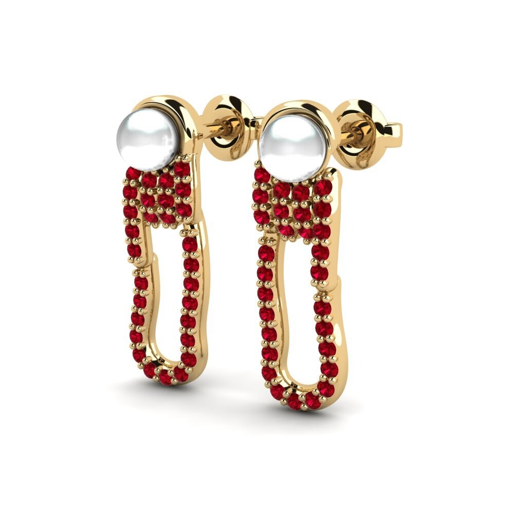 Red Zirconia Women's Earring Ravel