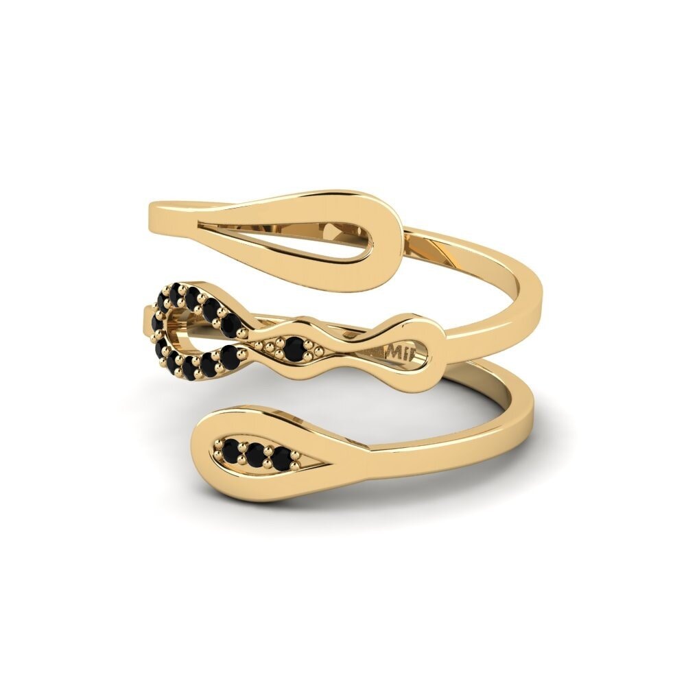 Zafiro negro Anillo Slina