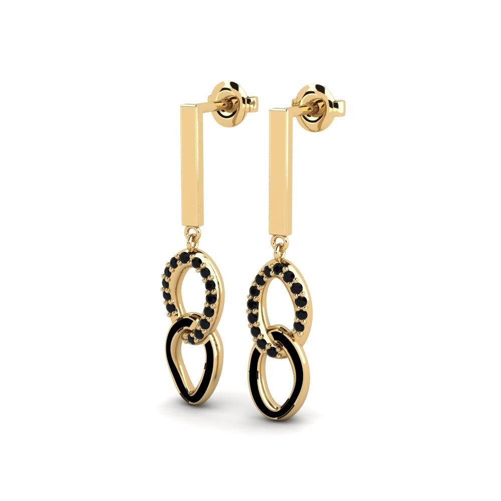 Black Onyx Women's Earring Tampilan