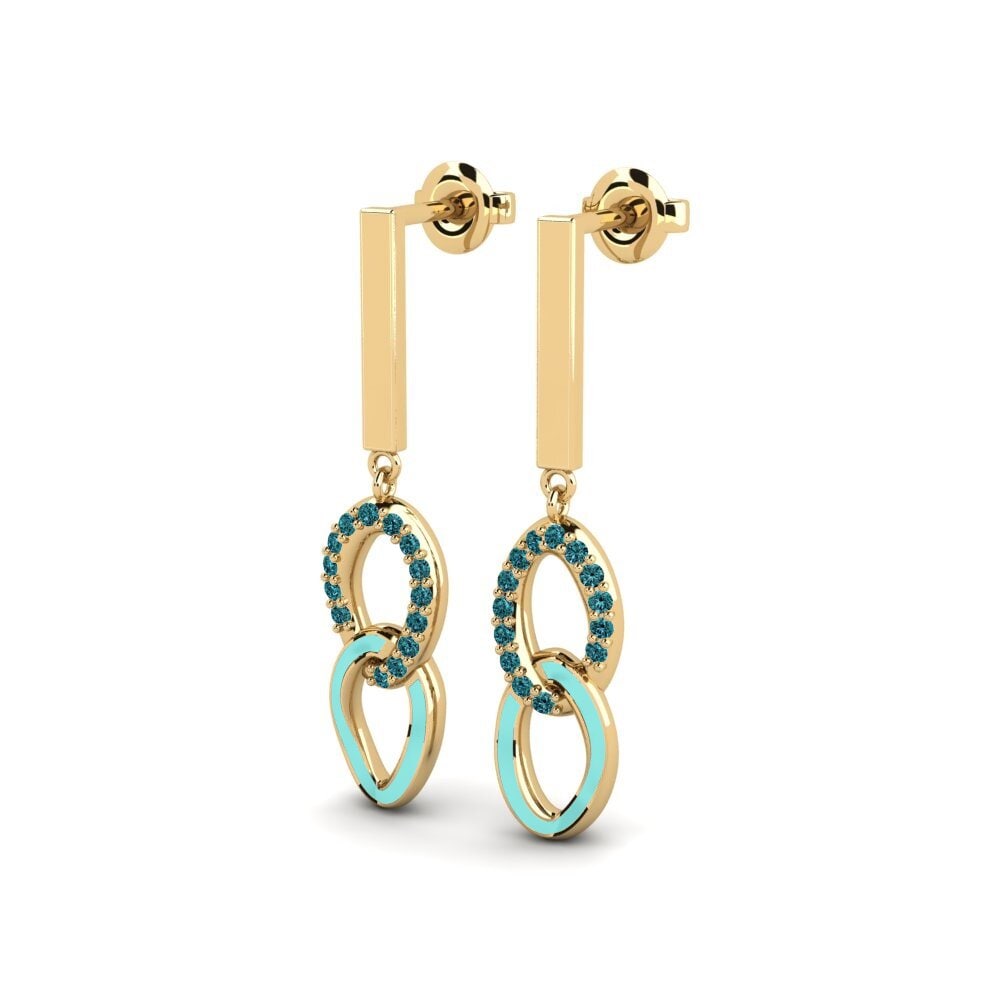 Diamante Azul Pendiente de mujer Tampilan