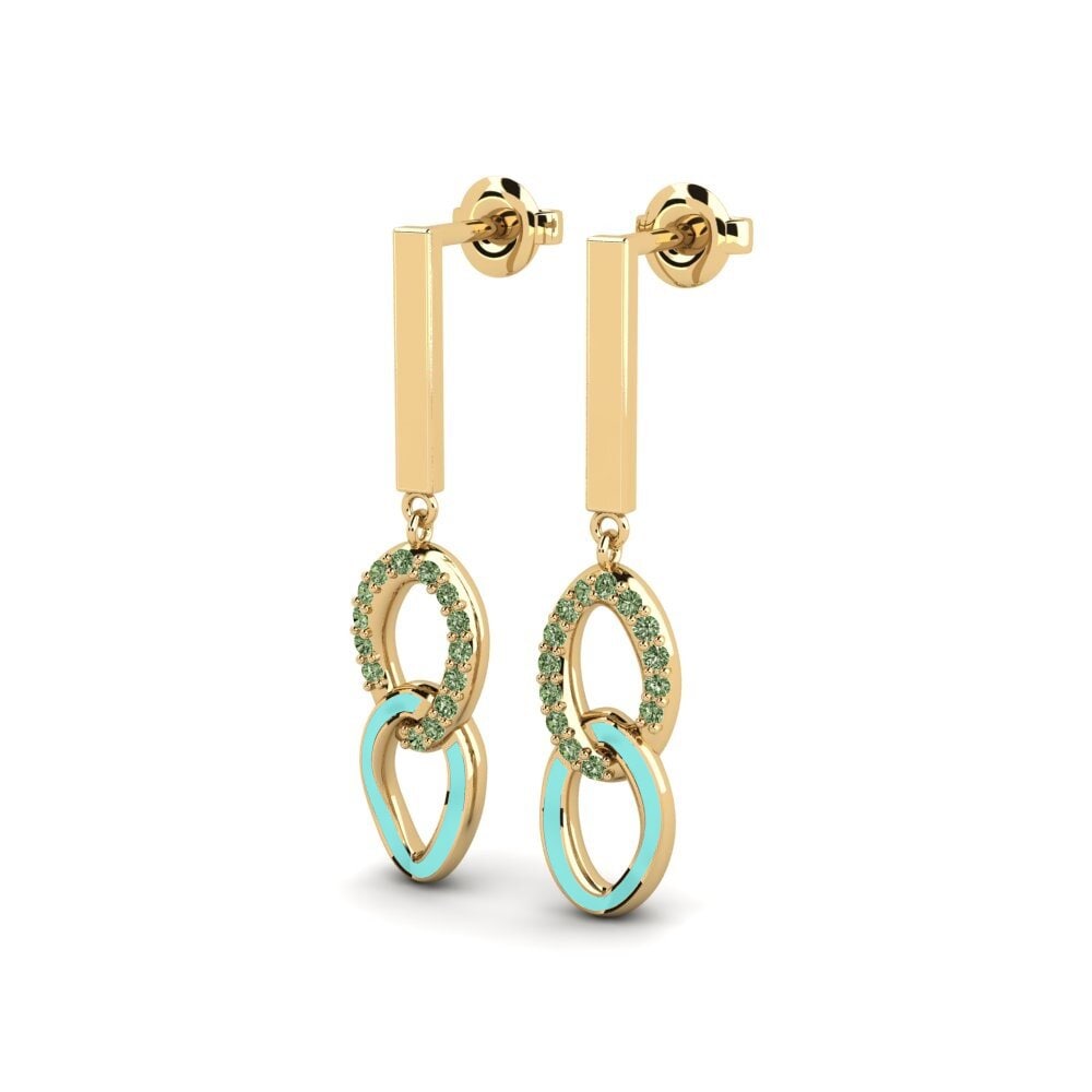 Diamante Verde Pendiente de mujer Tampilan