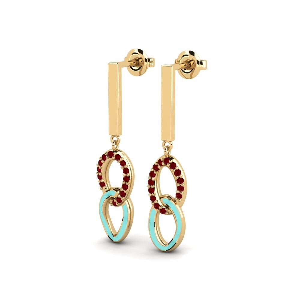 Red Zirconia Women's Earring Tampilan