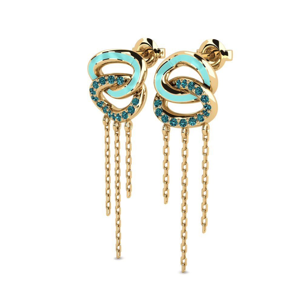 Diamante Azul Pendiente de mujer Udsigt