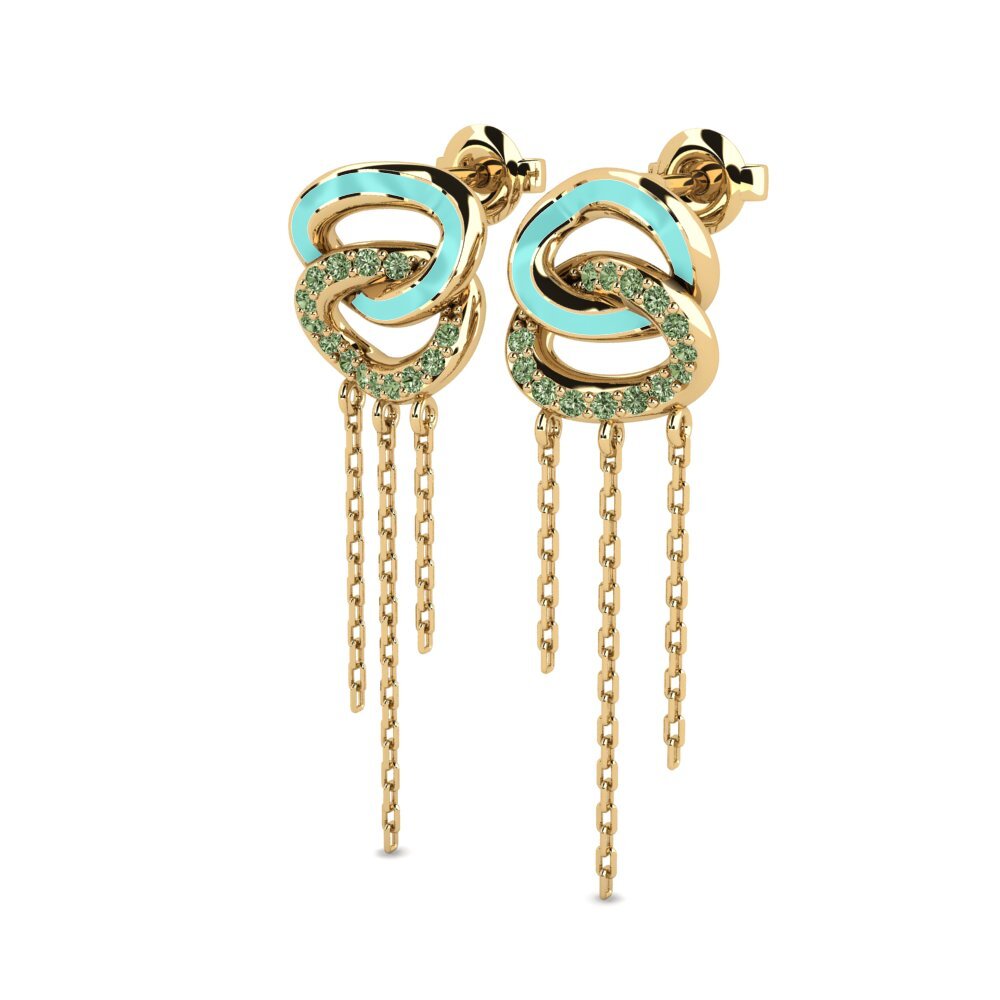 Diamante Verde Pendiente de mujer Udsigt