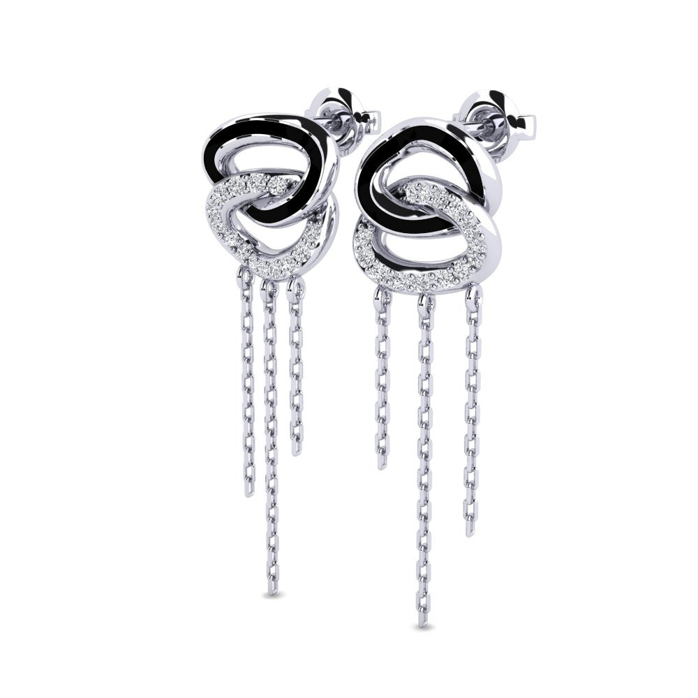 14K White Gold Earring Udsigt