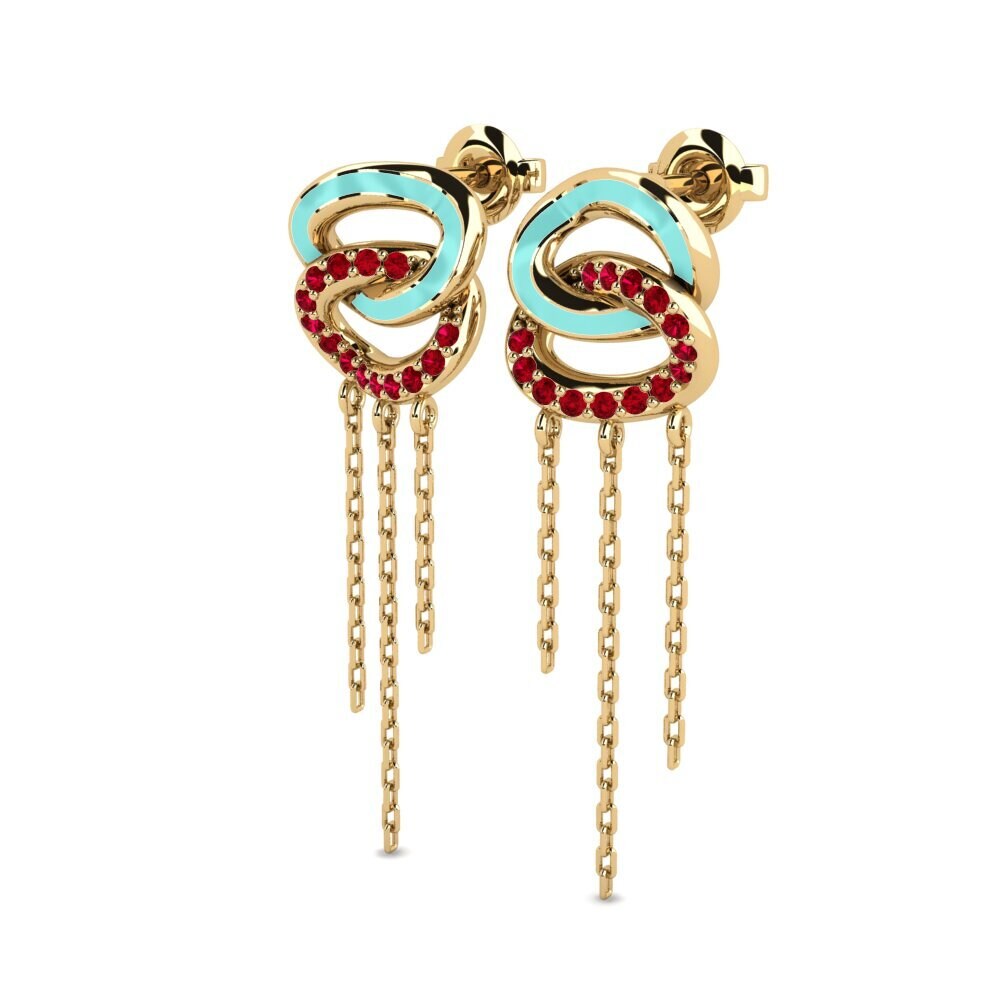 Red Zirconia Women's Earring Udsigt