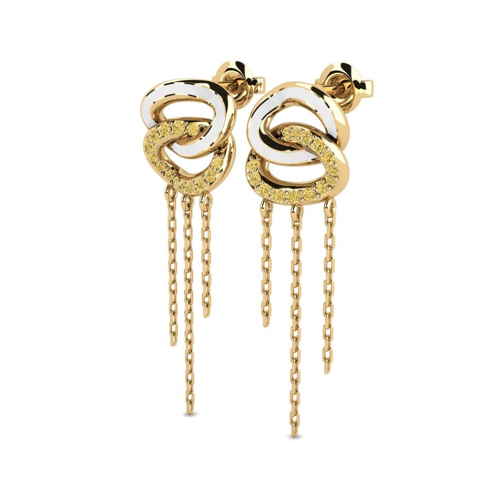 Diamante Amarillo Pendiente de mujer Udsigt