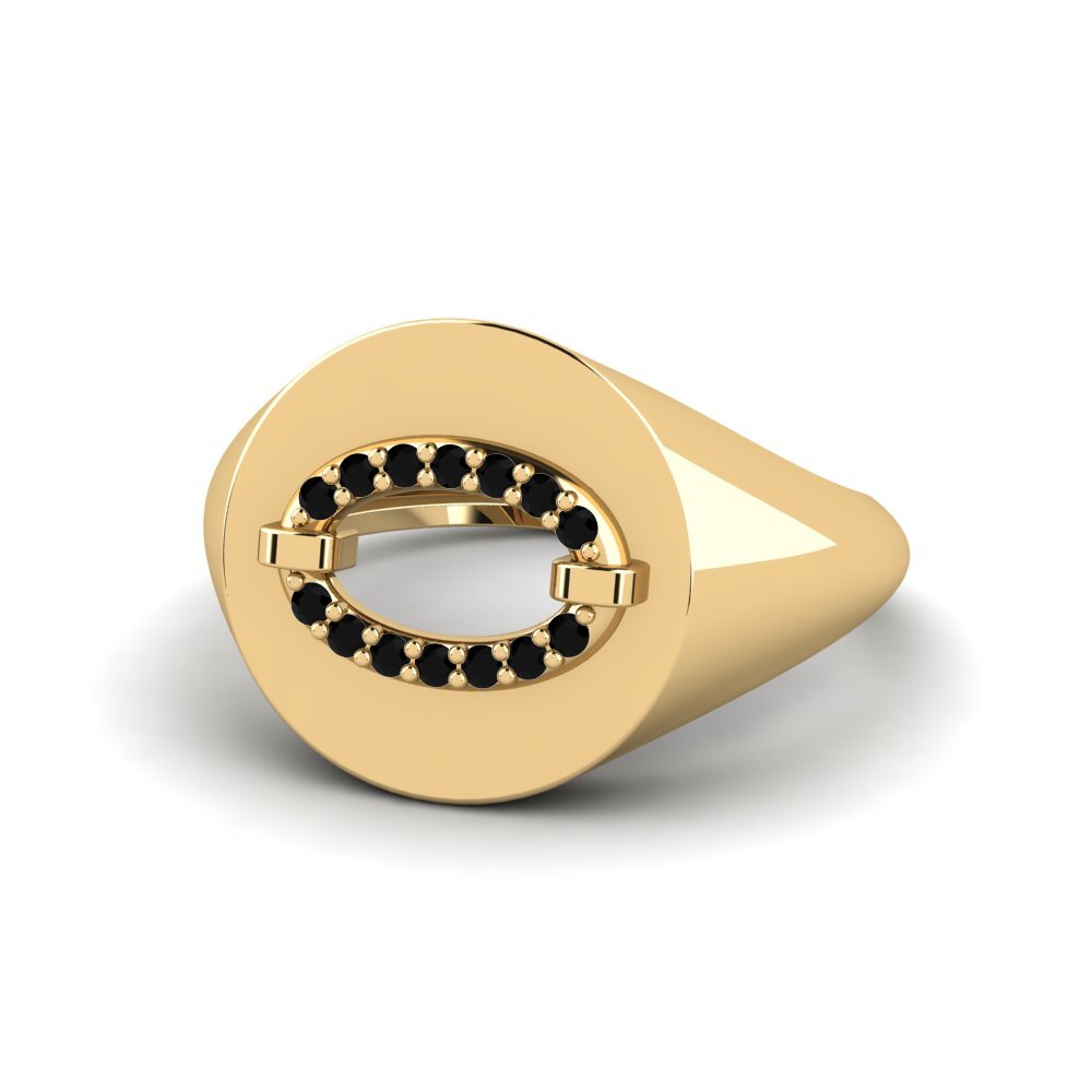 Zafiro negro Anillo Ulybka