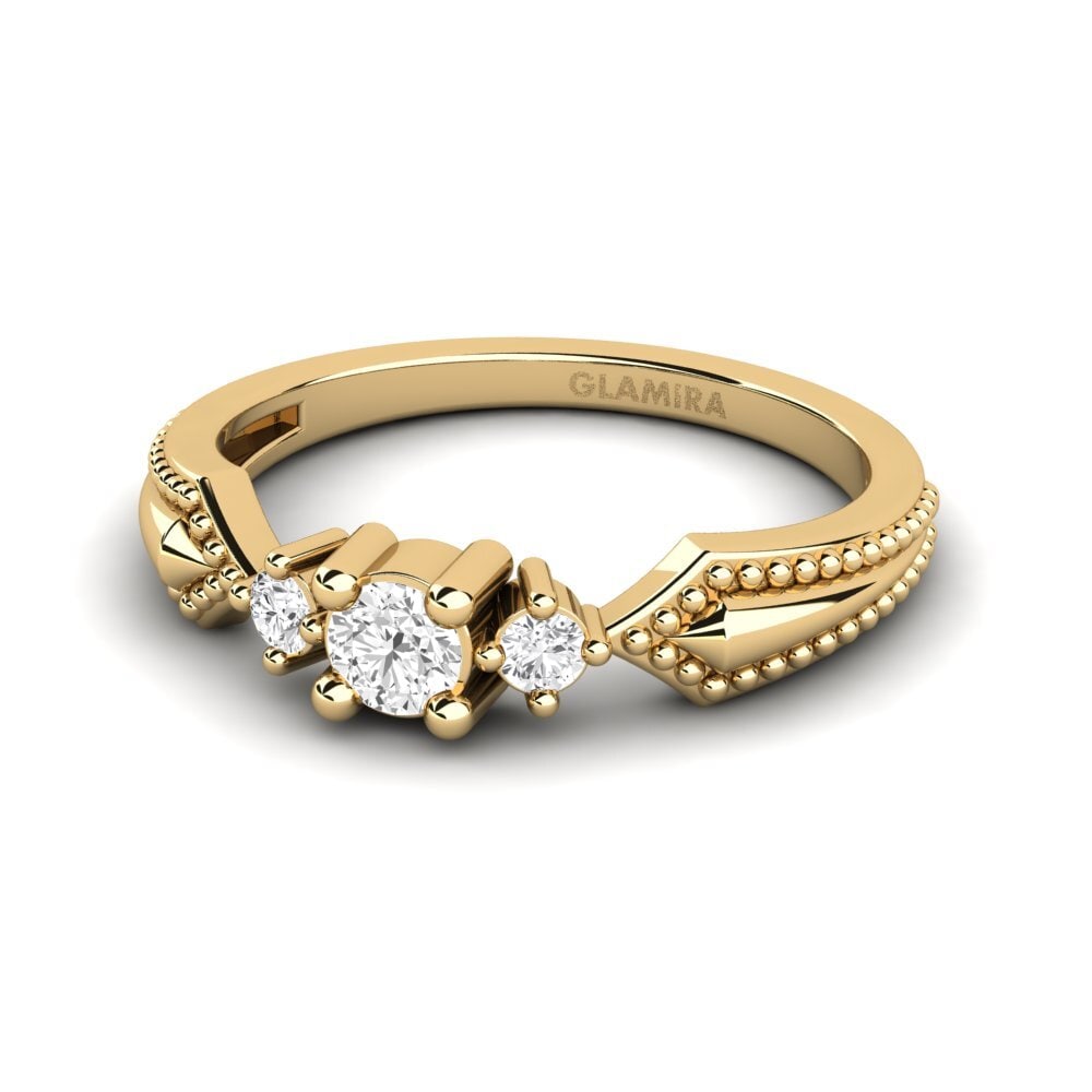 Zafiro blanco Anillo de compromiso Bienem