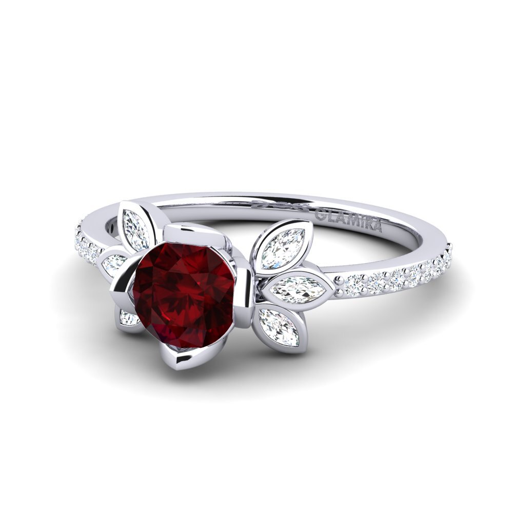 Garnet Engagement Ring Czari