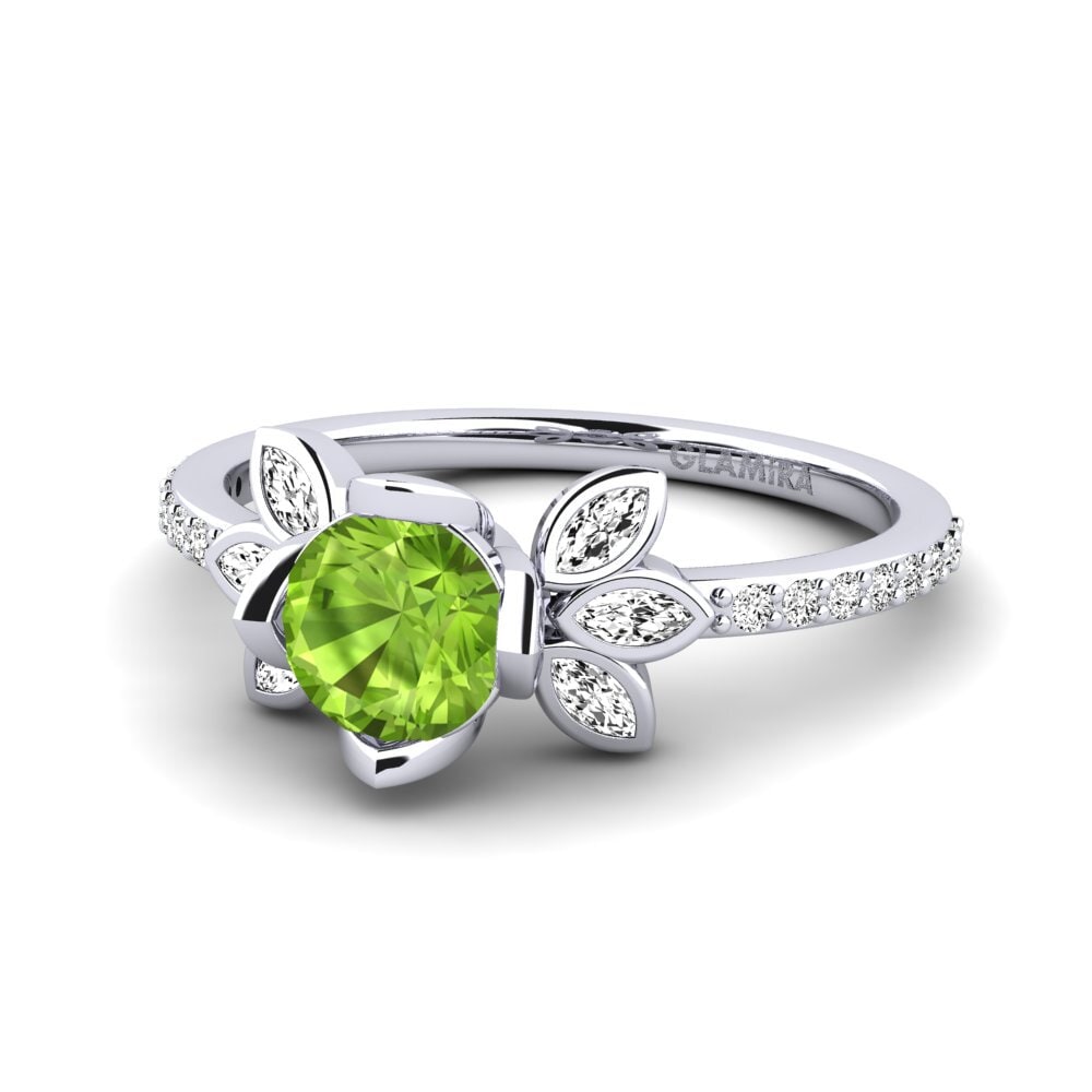 Peridot Engagement Ring Czari