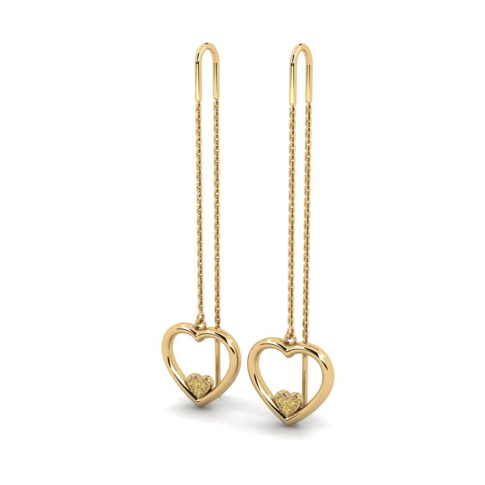 Yellow Diamond Women's Earring Dihyc