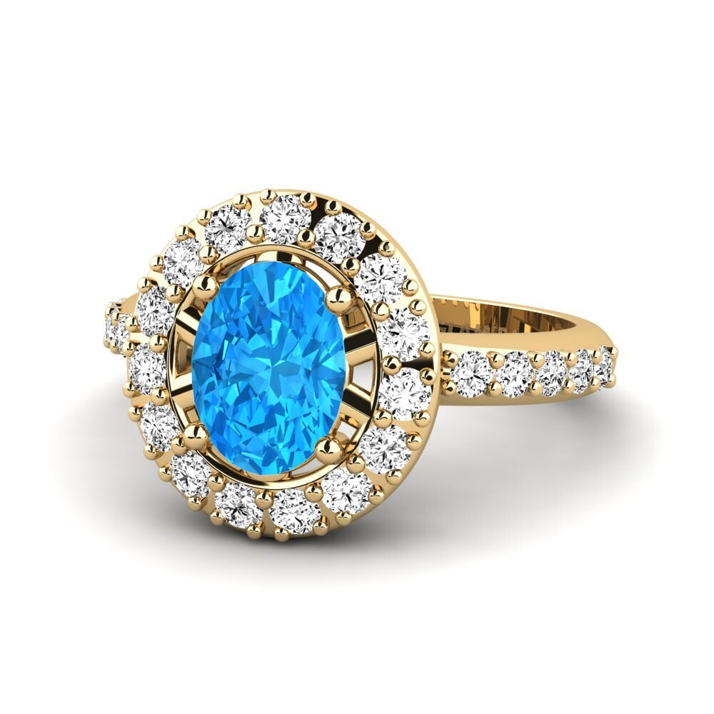 Blue Topaz Engagement Ring Doppit