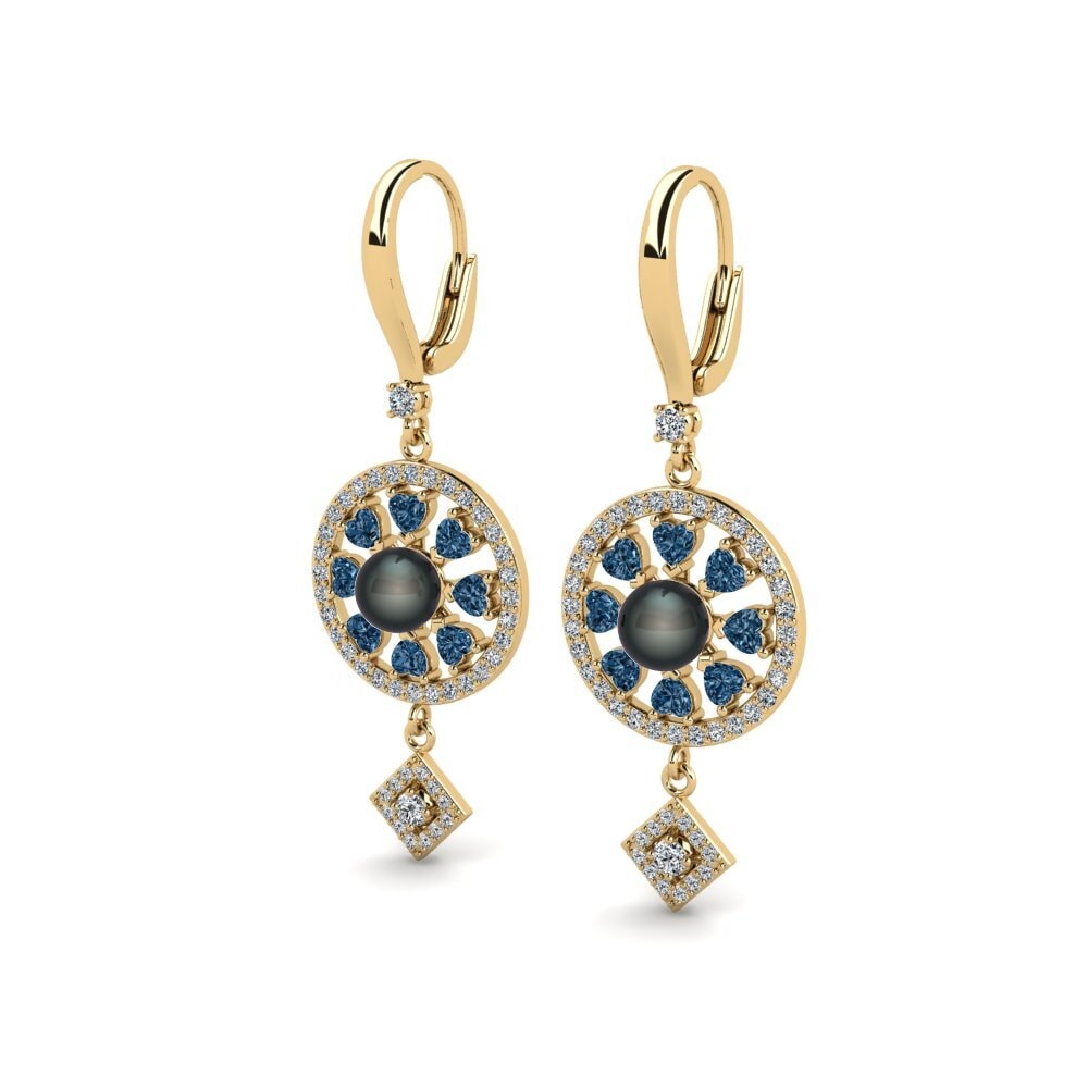 Blue Diamond Women's Earring Enstr