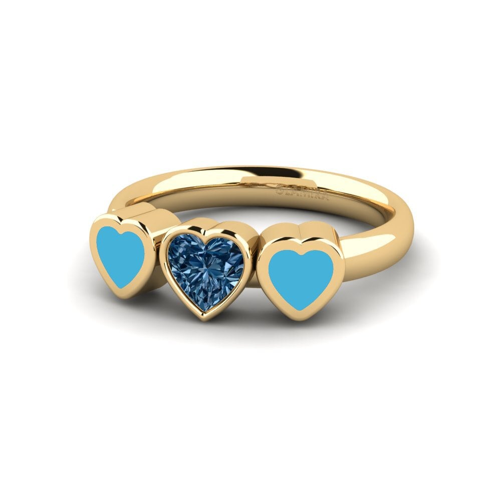 Blauer Diamant Ring Esskop