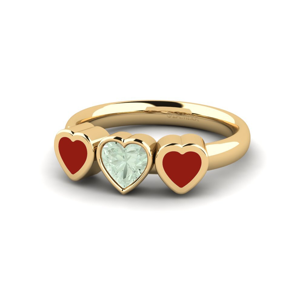 Améthyste Verte Bague Esskop