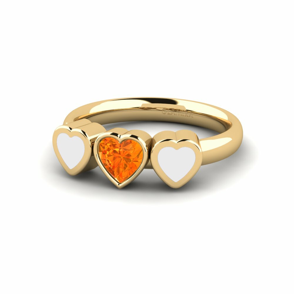 Saphir orange Bague Esskop