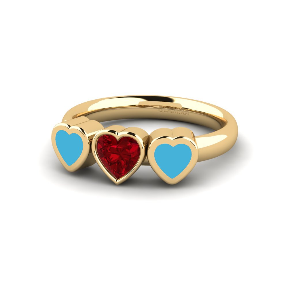 Red Zirconia Ring Esskop