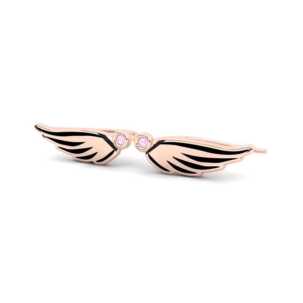 Đá Sapphire Hồng Bông tai nữ Gailie